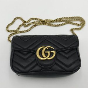 GUCCl Leather Cross Body Bag Shoulder Bag